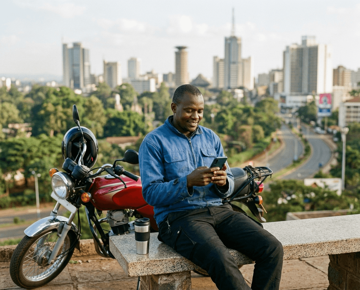 SUIVI Rider on motorcycle
