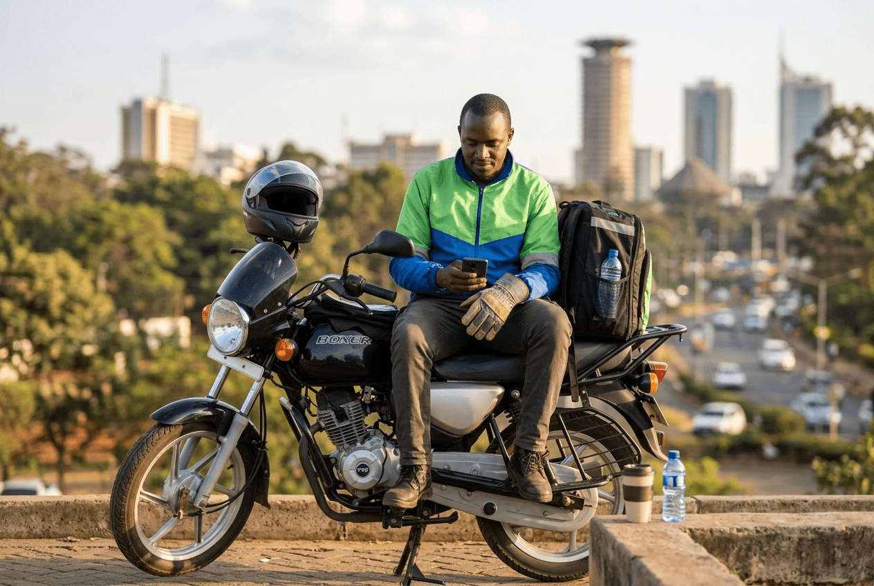 SUIVI Rider on motorcycle